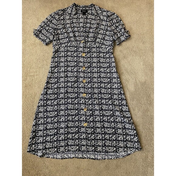 St. John Dresses & Skirts - St. John Collection 100% Silk Tweed Print Midi Dress Quiet Luxury Women’s 12